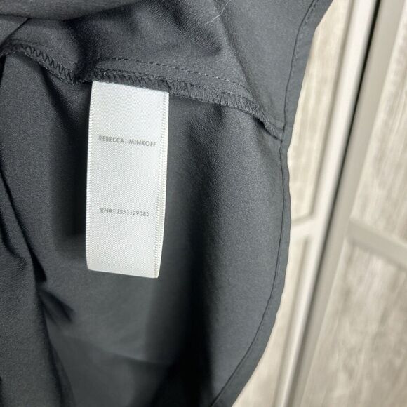 Rebecca Minkoff Black Mary Wrap Top Size Small - Picture 7 of 8